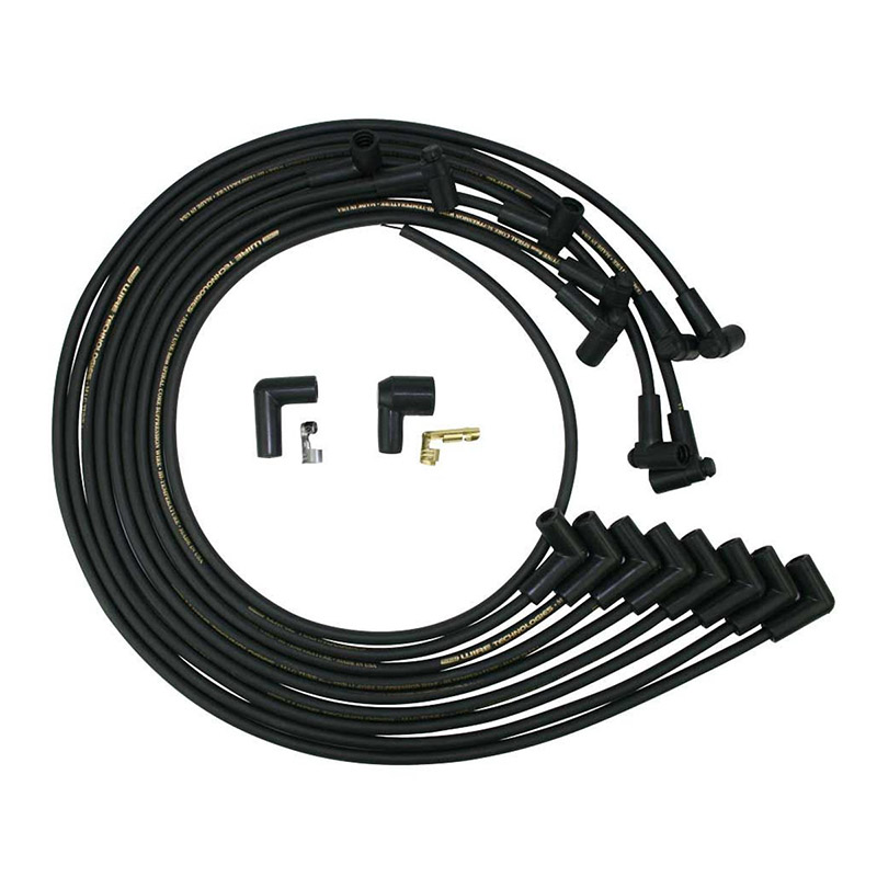 90-Degree High Energy Ignition Sleeve Spark Plug Wire Set 9867M SP10-390-1010 for Small Block Chevrolet Chevy Engine 305 350 400